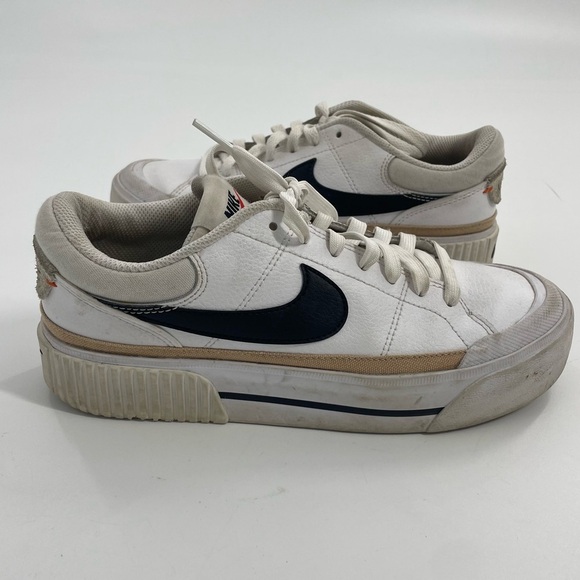 NIKE Court Legacy Lift unisex shoes DM7590-100 White Hemp/Team Orange/Black 7 - Picture 3 of 10